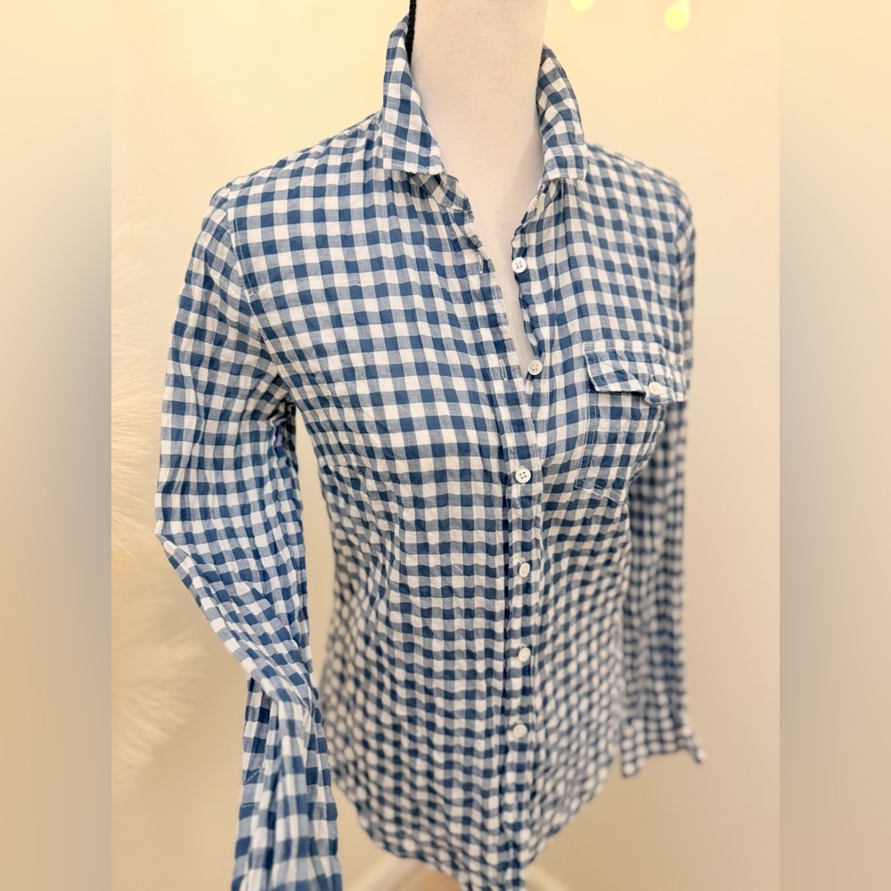 🌾 J. Crew Seersucker Gingham Button Down Shirt‎